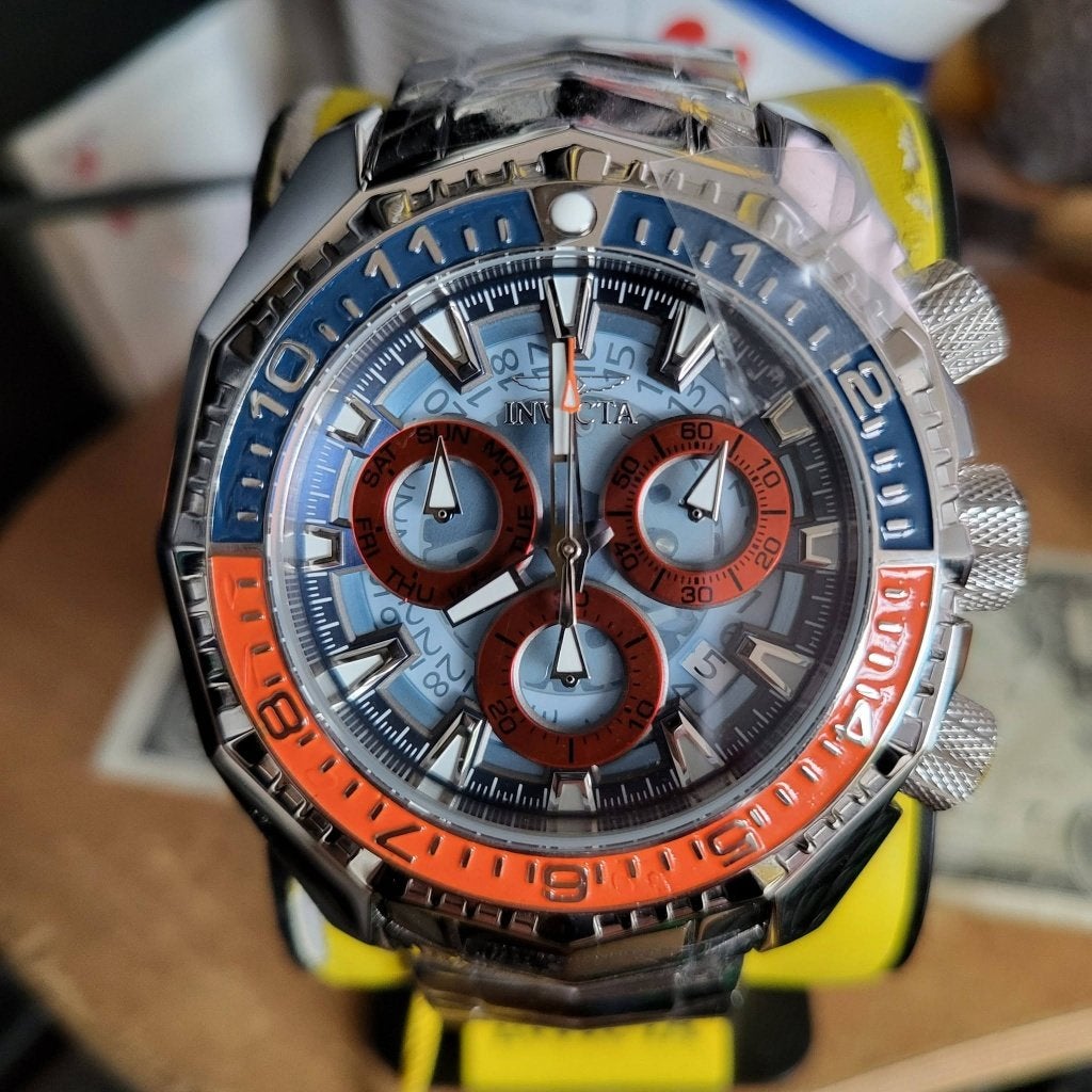 invicta akula nieuw in doos 55 mm swiss uurwerk super mooie, Overige merken, Staal, Staal, Polshorloge