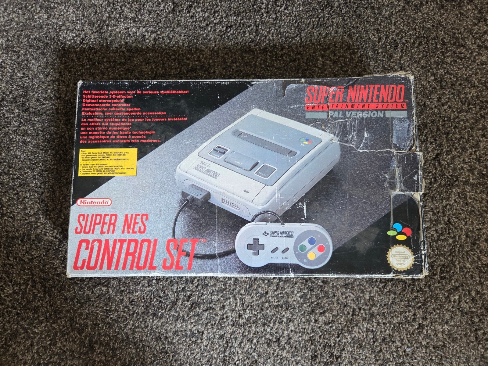 Super Nintendo SNES PAL met 4 games en doos, Ophalen of Verzenden, Gebruikt, Met 1 controller, Met games