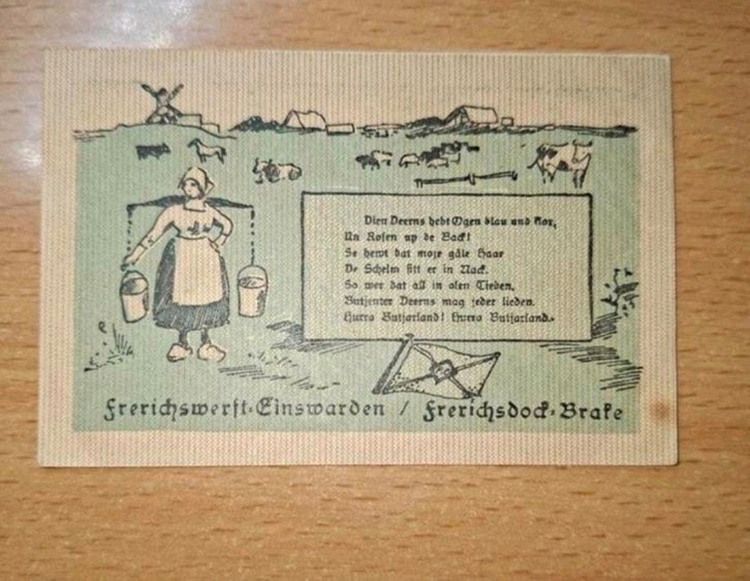 Duits Notgeld Einswarden Noodgeld, Ophalen of Verzenden