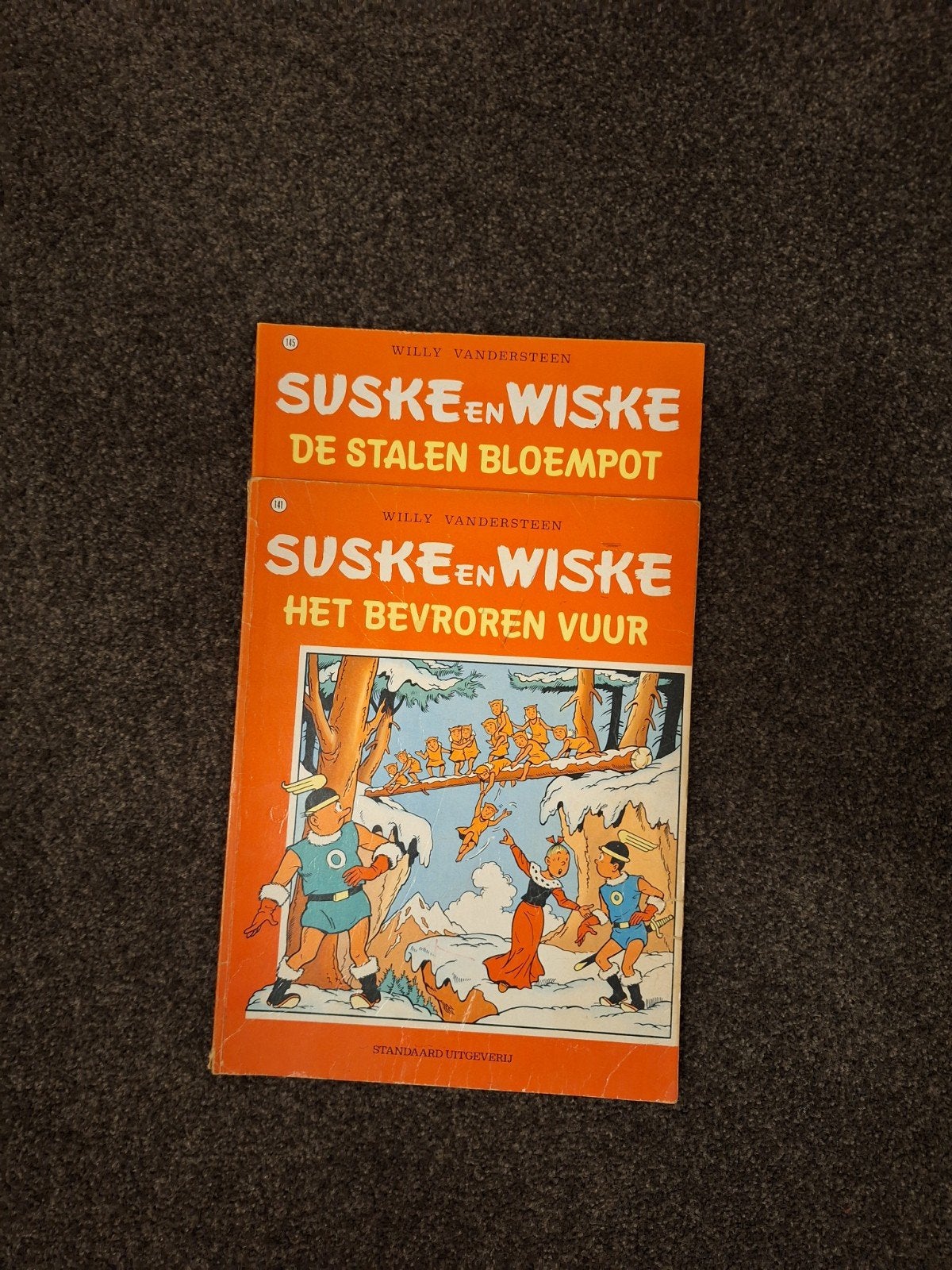 Suske en Wiske: De Stalen Bloempot & Het Bevroren Vuur, Meerdere stripboeken, Ophalen of Verzenden, Gelezen, Willy Vandersteen