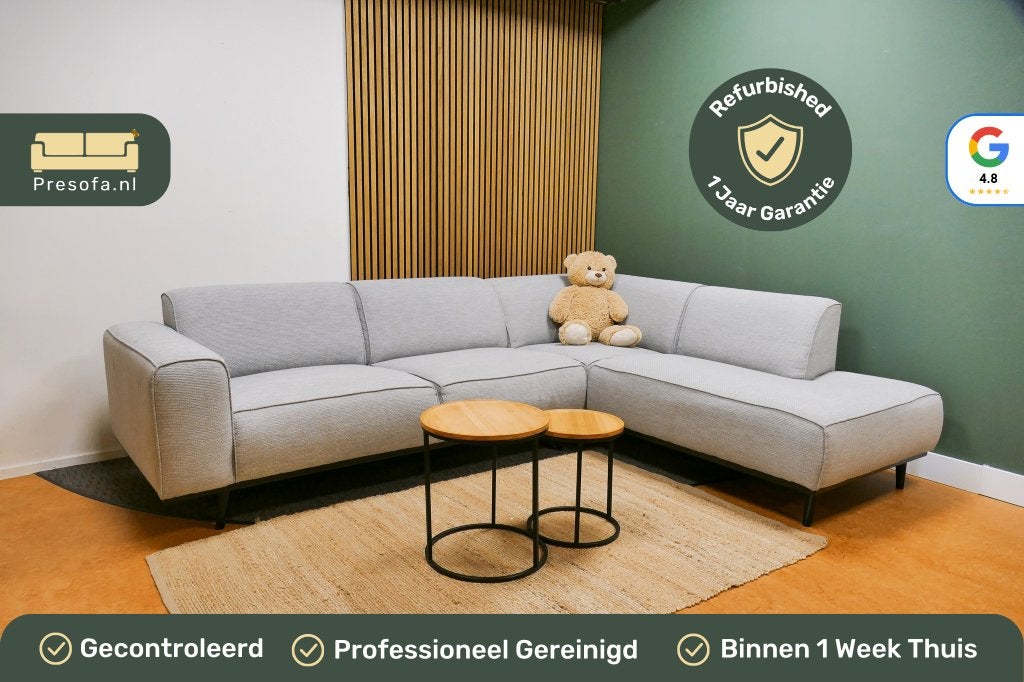 Hoekbank Licht Grijs Bepure Home Statement [Refurbished], 250 tot 300 cm, -, -, Hoekbank