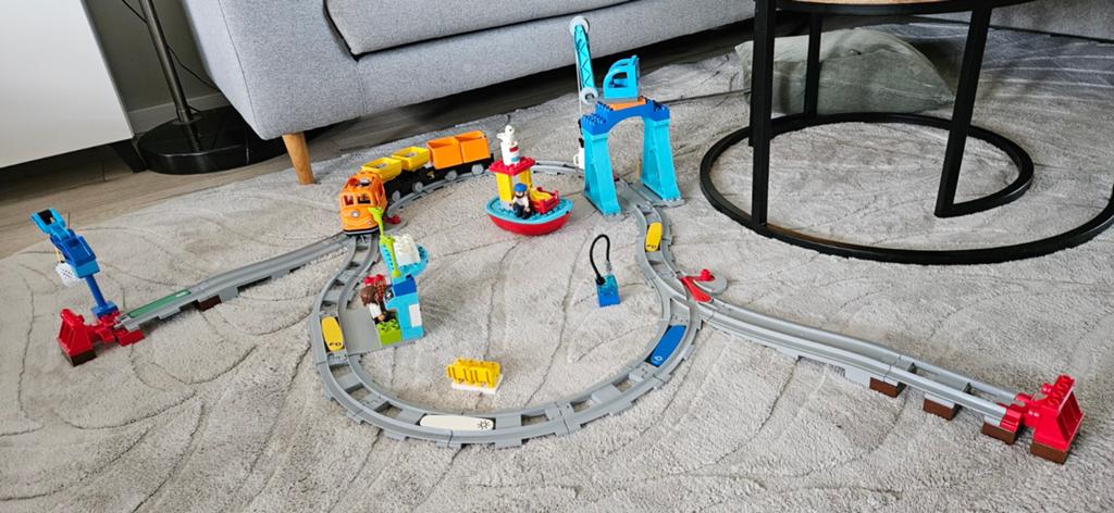Duplo set elektrische trein 10875 + set brug 10872, Ophalen of Verzenden, Duplo