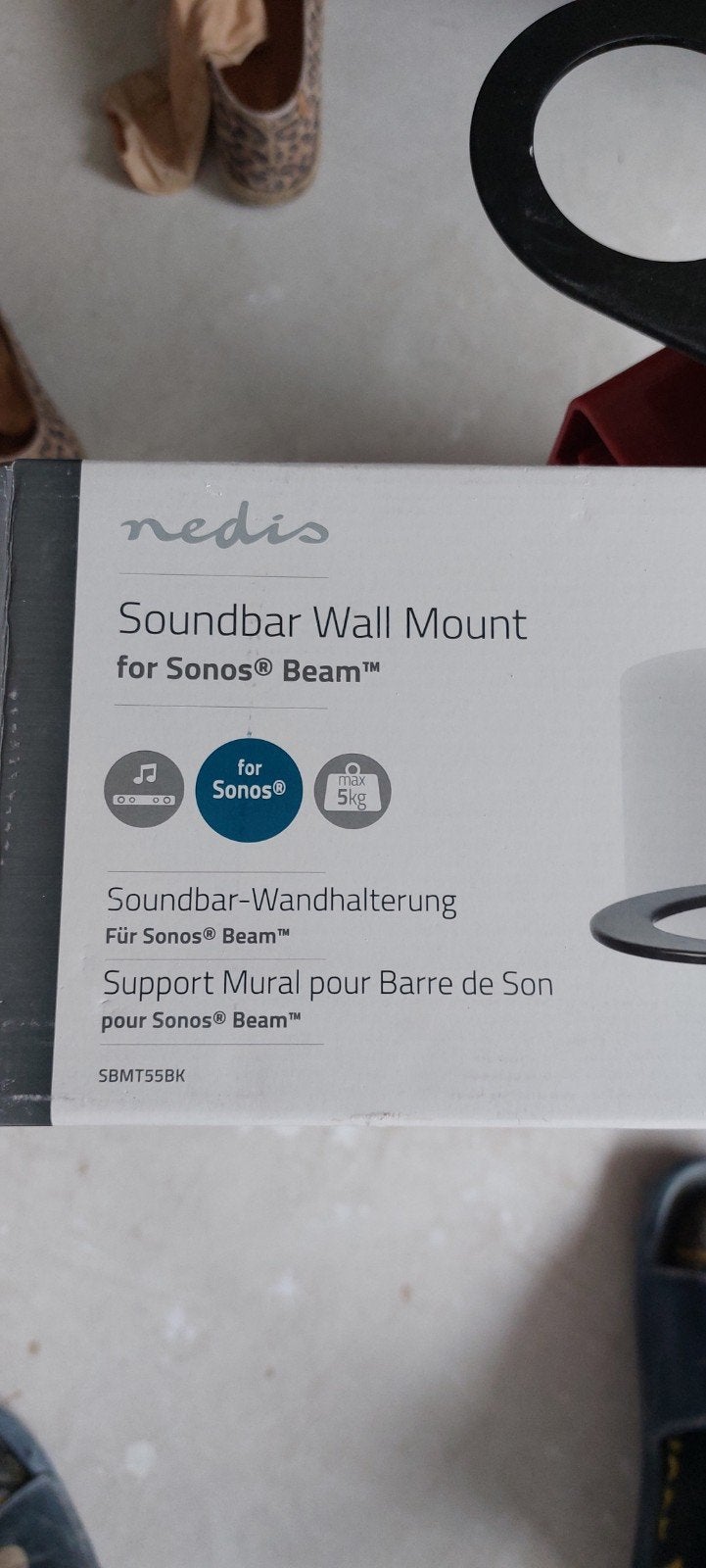 Nedis Soundbar Muurbeugel voor Sonos Beam, Ophalen of Verzenden, Nieuw