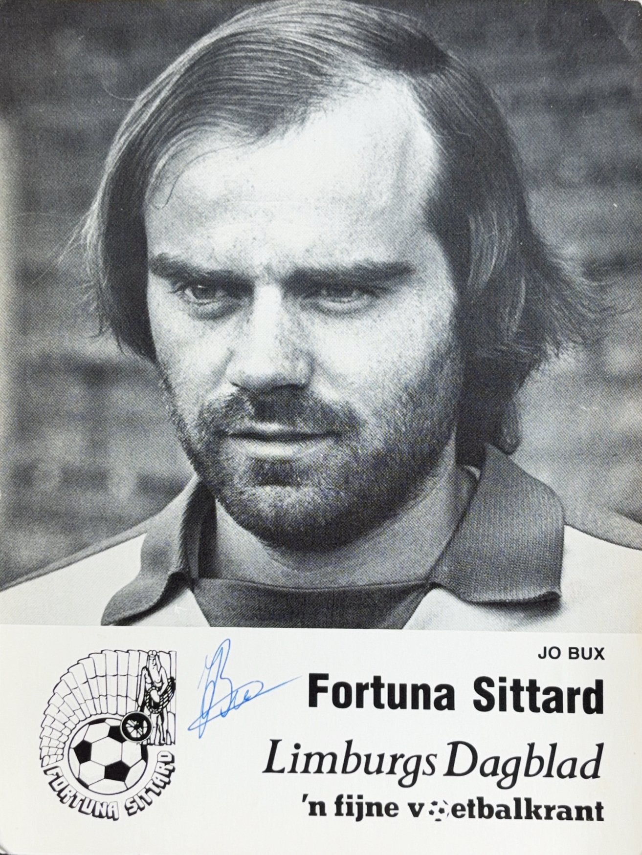 Spelerskaart Jo Bux - Fortuna Sittard - seizoen 1979/1980, Verzenden, Zo goed als nieuw, Feyenoord, Spelerskaart