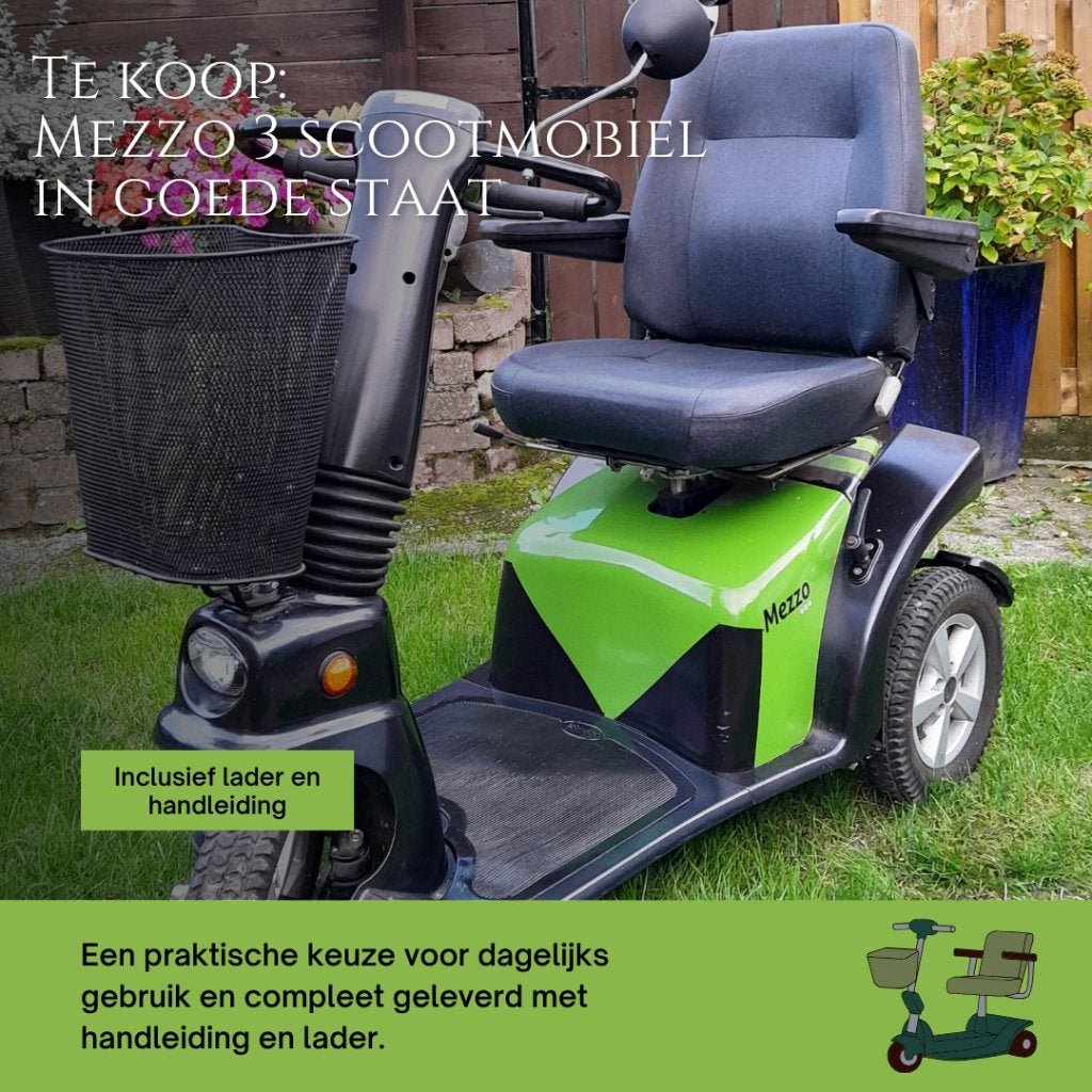 Te koop: Mezzo 3 scootmobiel in goede staat | EUR 650,00, Ophalen, Gebruikt, 36 t/m 45 km, 11 t/m 15 km/u
