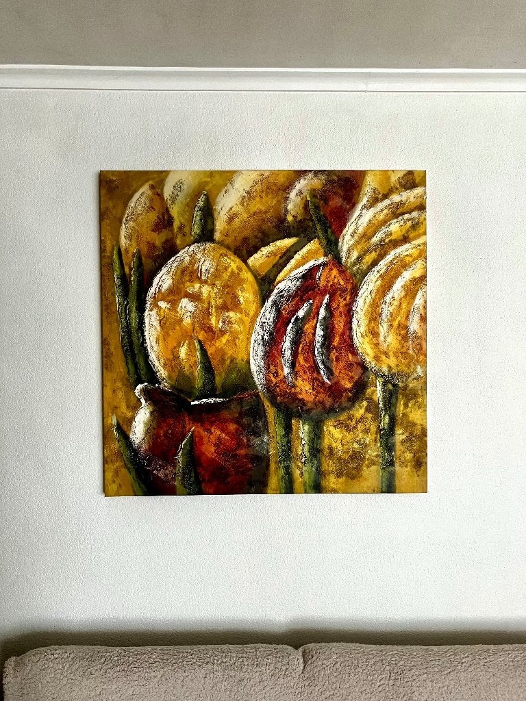 Tulpen schilderij, Antiek en Kunst, Kunst | Schilderijen | Klassiek, Doek, Handgeschilderd, Olieverf, Klassiek