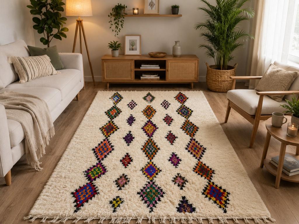 Handgemaakt Berber Tapijt - 250x150 cm, 100 tot 150 cm, Ophalen of Verzenden, Crème, Rechthoekig