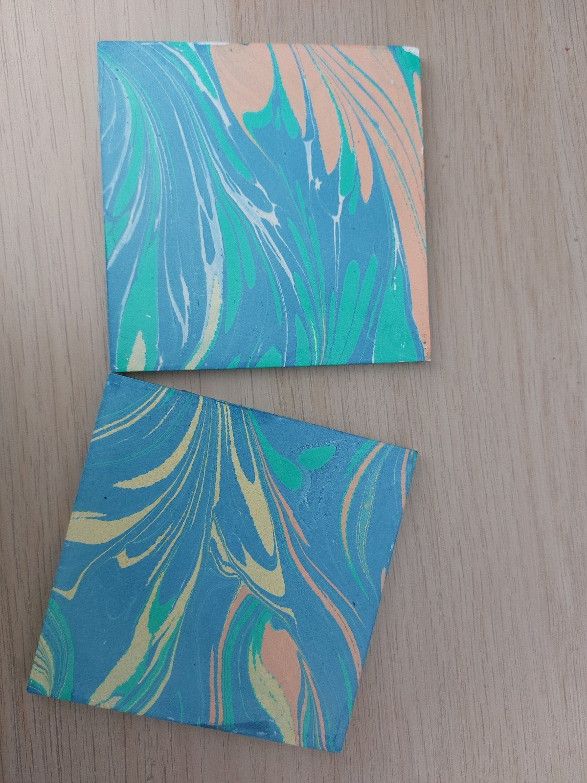 Unieke geurende onderzetters met marmerpatroon (set van 2), Huis en Inrichting, Woonaccessoires | Onderzetters, Ophalen, Glasonderzetter