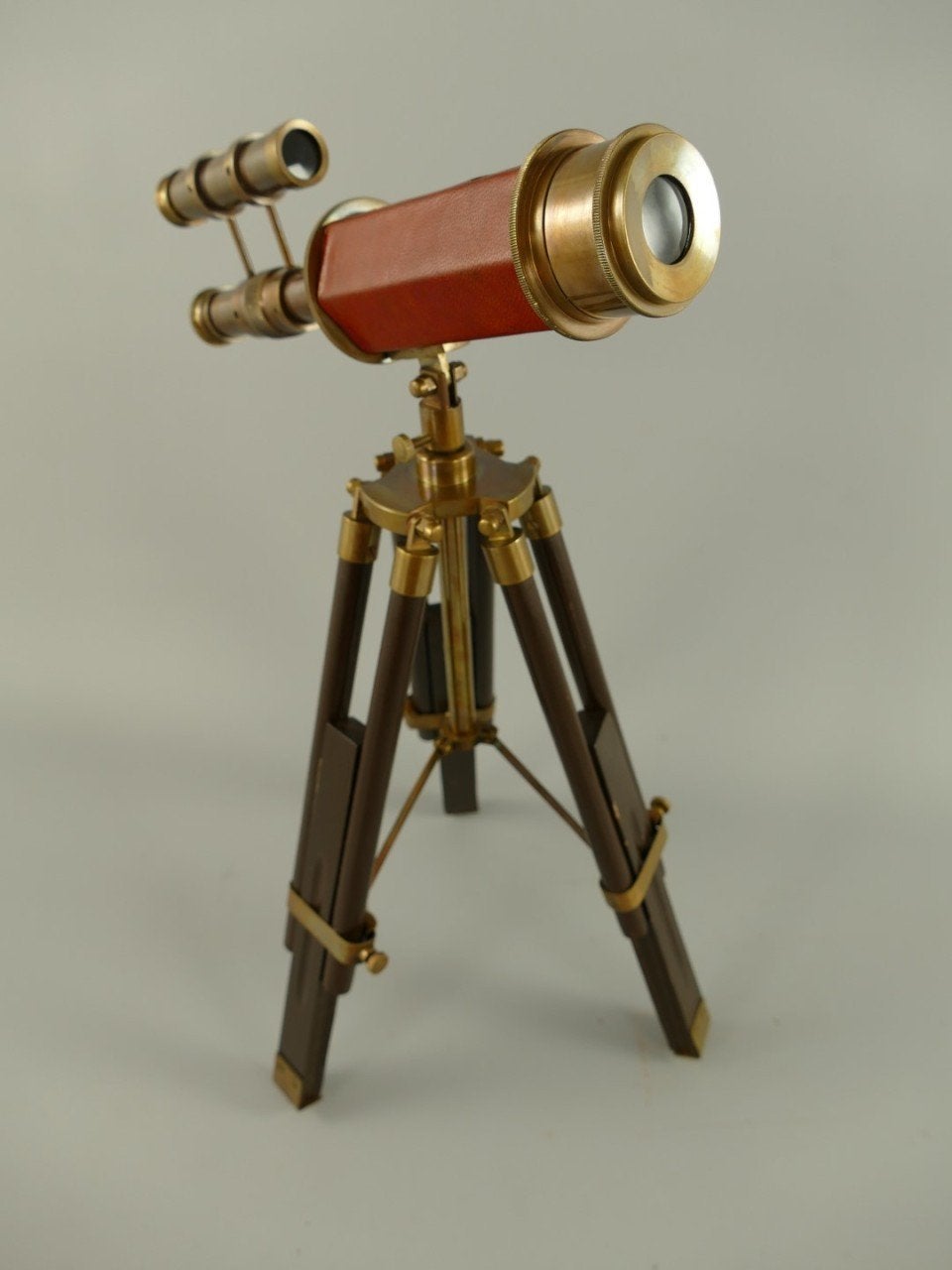 Decoratieve Messing Telescoop met Houten Statief - Nieuw, Huis en Inrichting, Onbekend, Nieuw, Ophalen of Verzenden, Onbekend