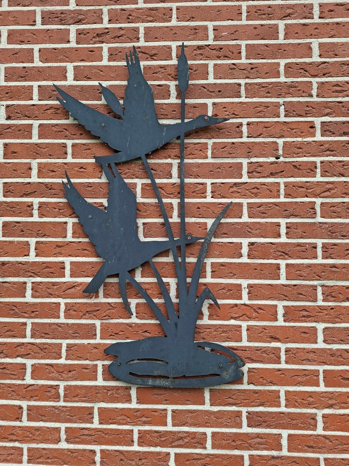 Metalen Muurdecoratie Eenden in Riet - Landelijke Stijl, Ophalen, Landelijk, Metaal, Gebruikt