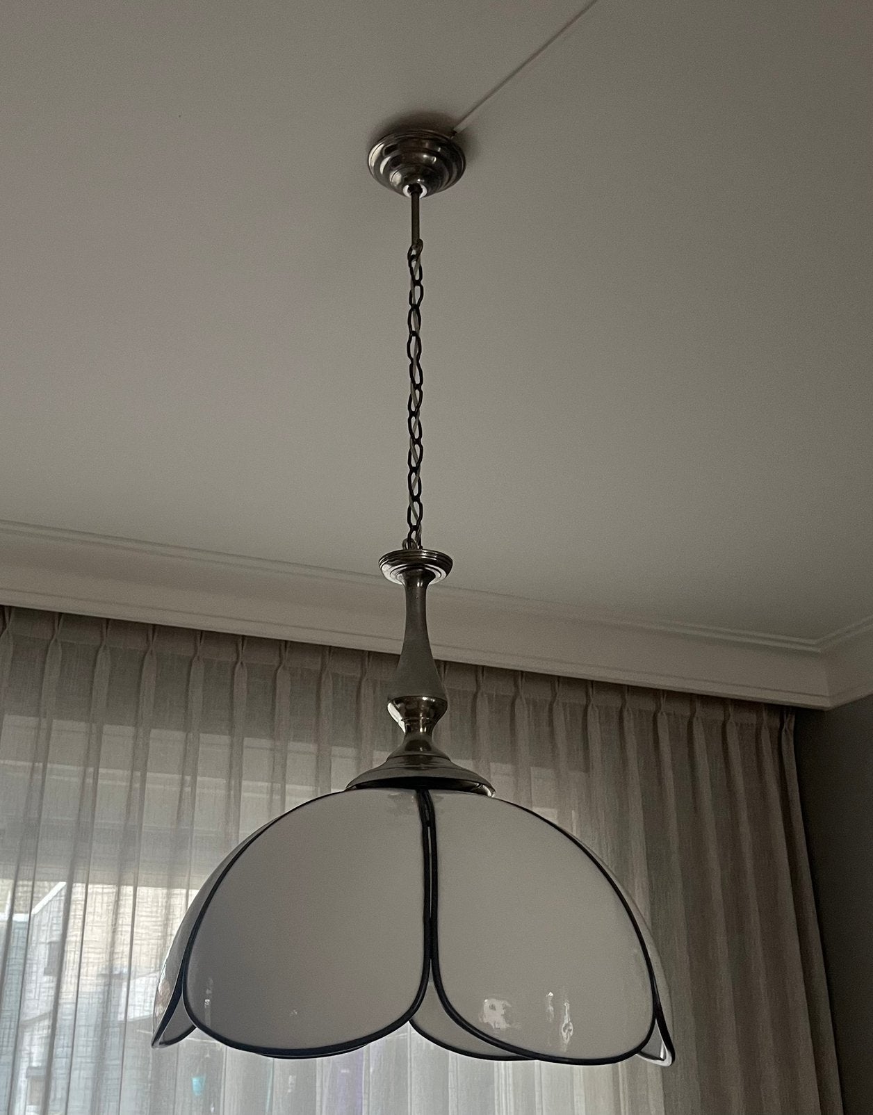 Lamp(en) tiffany glas, Ophalen, Overige materialen, Tinnen lamp met tiffany glas
