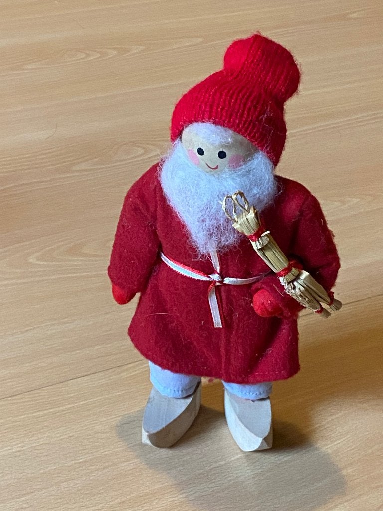 Kerst Vintage Kerstkabouter houten klompen rookvrij huis zga, Ophalen of Verzenden, Zo goed als nieuw