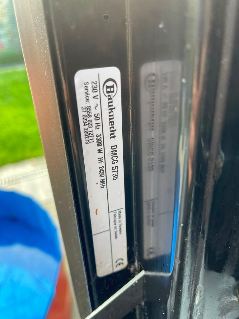 Bauknecht DMCG 5735 inbouw combi-oven – werkend, Ophalen, 45 tot 50 cm, Bauknecht, Gebruikt