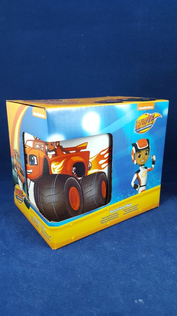 Mok Blaze en de Monstertrucks, porselein, nieuw in doos. 5B9, Tweedehands verkoop, Tweedehands verkoop, Gebruikt, Ophalen of Verzenden