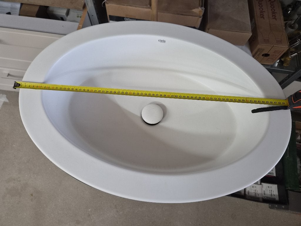 Cielo Catino Ovale: Italiaans design wastafel, Huis en Inrichting, Badkamer | Badkamermeubels, Ophalen, Nieuw, 50 tot 100 cm, Minder dan 100 cm