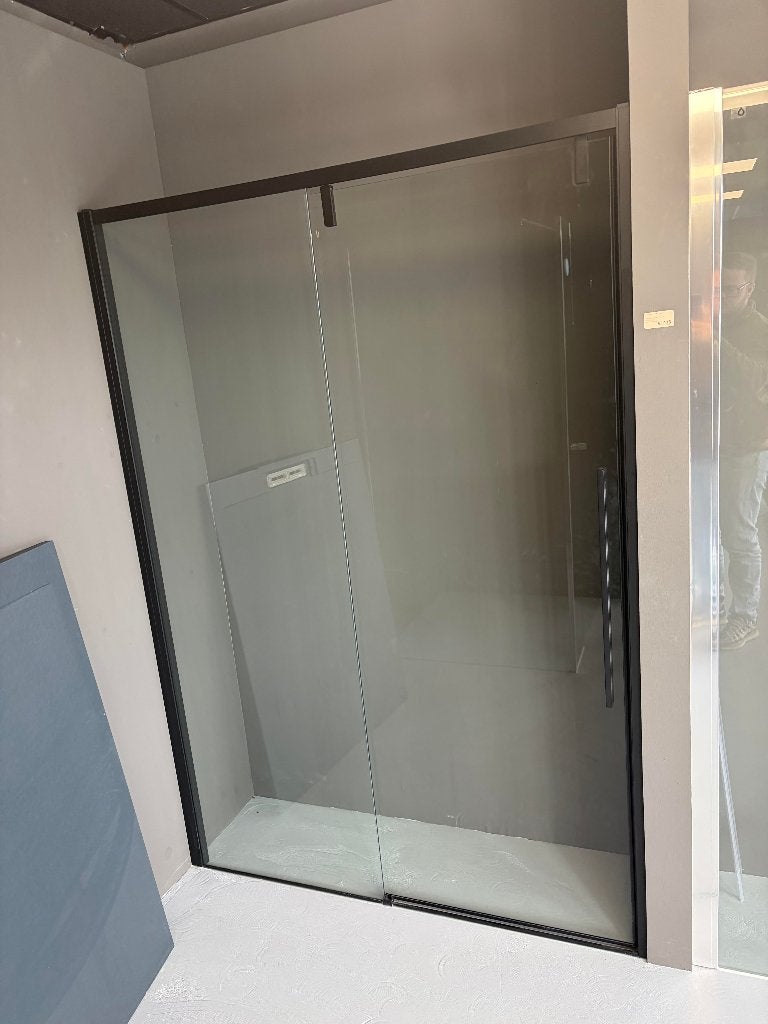 schuifdeur douche 140cm zwart profiel, Ophalen, Zo goed als nieuw, Glas, Douche