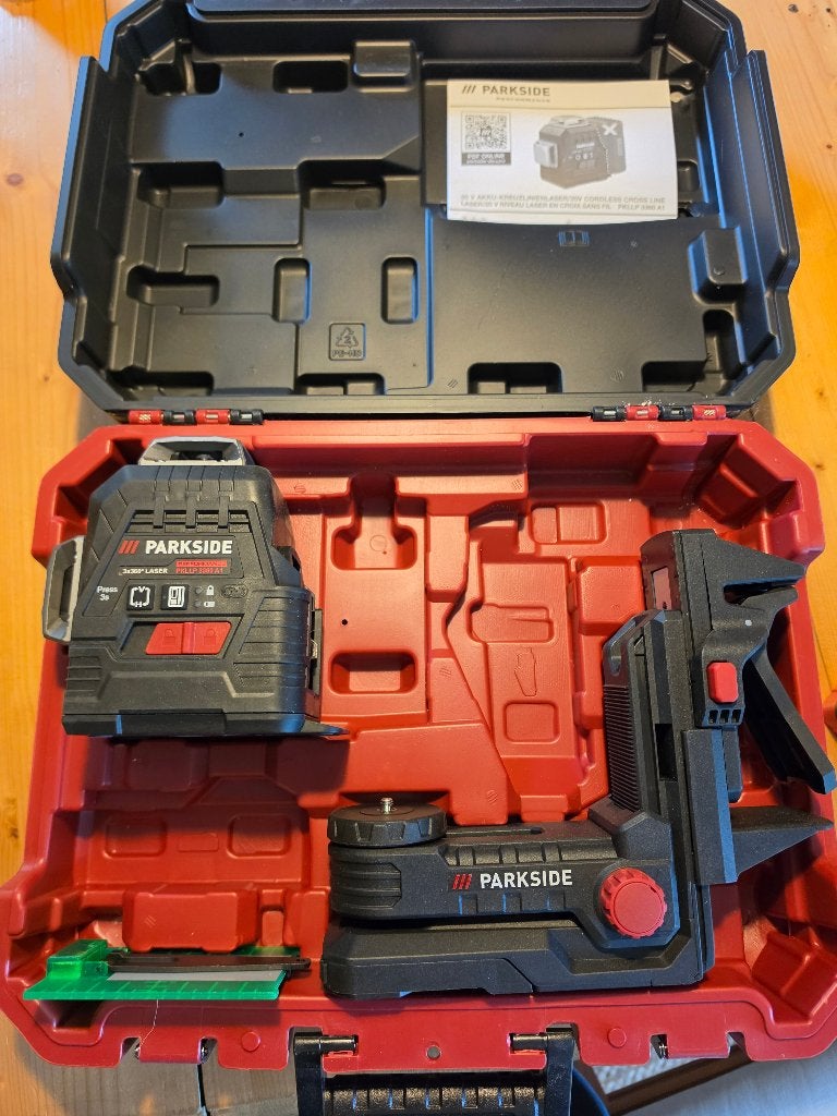 Parkside Performance Accu-kruislijnlaser 20 V - Geen Accu, Ophalen of Verzenden, Zo goed als nieuw