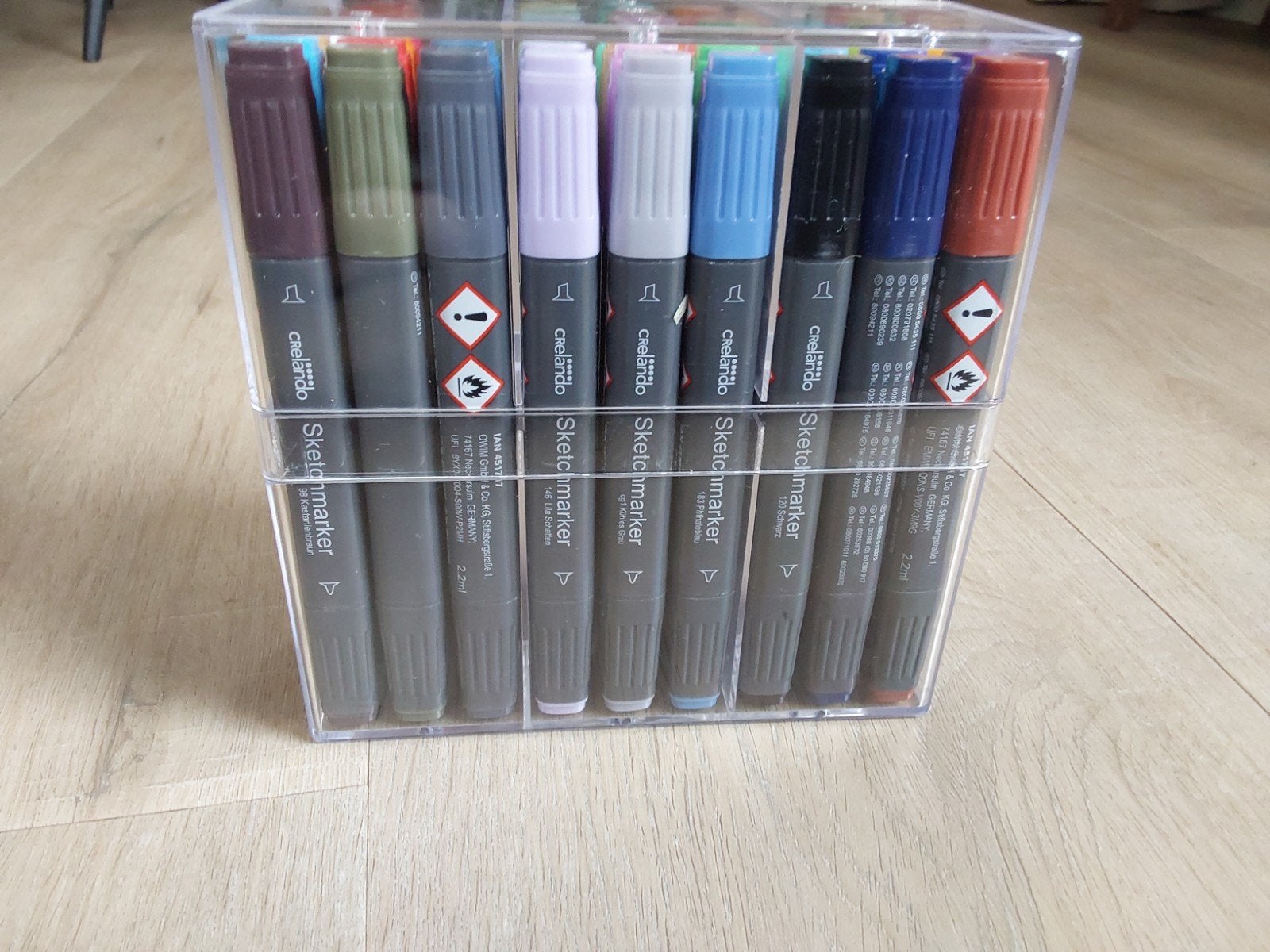 Set van 36 Cielarndo Sketchmarkers - Dubbelzijdig, Ophalen of Verzenden, Zo goed als nieuw, Potlood of Stift