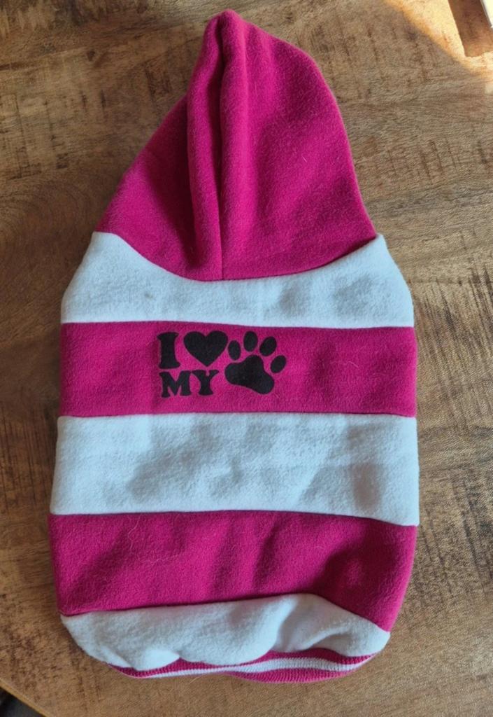Honden hoodie. Ruglengte 23 cm. Amper gedragen, Ophalen of Verzenden, Zo goed als nieuw, Hondenshirt