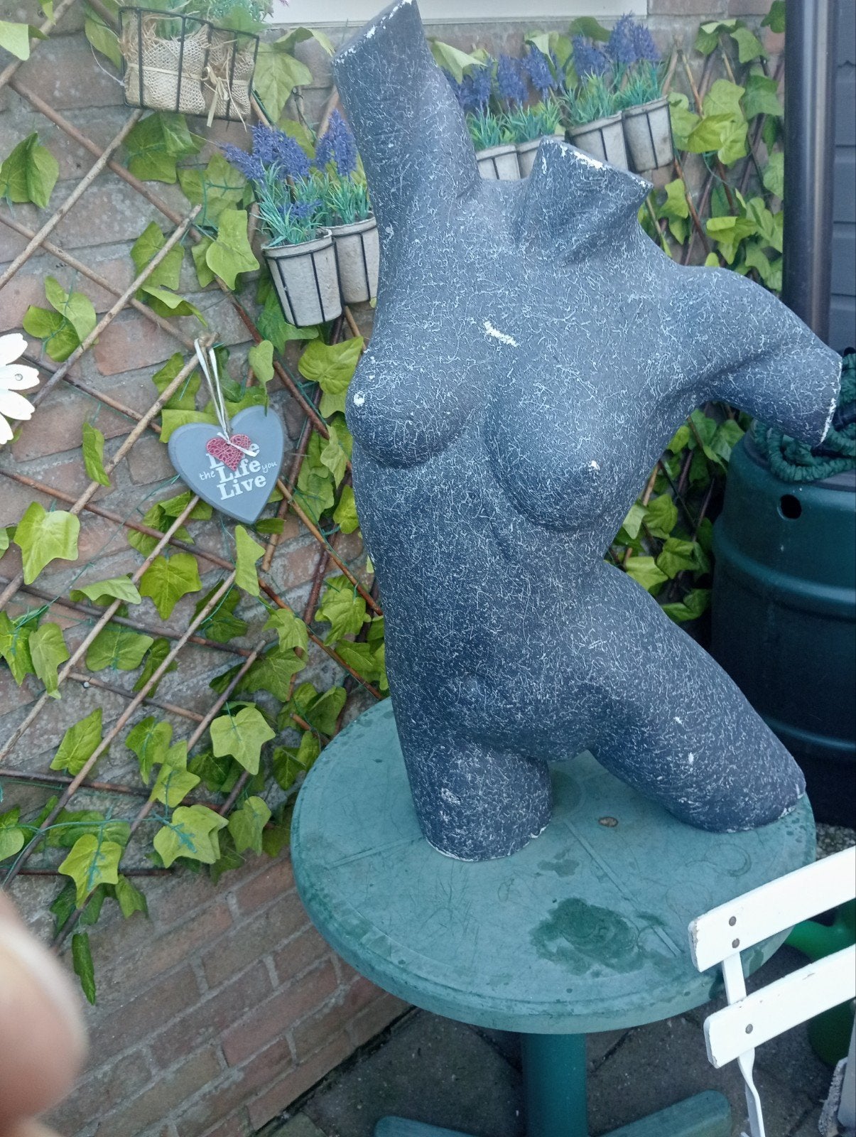Decoratieve buste van vrouw, piepschuim, Gebruikt, Overige stijlen, Kunststof, Ophalen of Verzenden