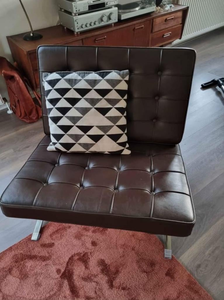 Barcalona chair, Huis en Inrichting, Banken | Sofa's en Chaises Longues, Zo goed als nieuw, Eenpersoons, Minder dan 150 cm, 75 tot 100 cm