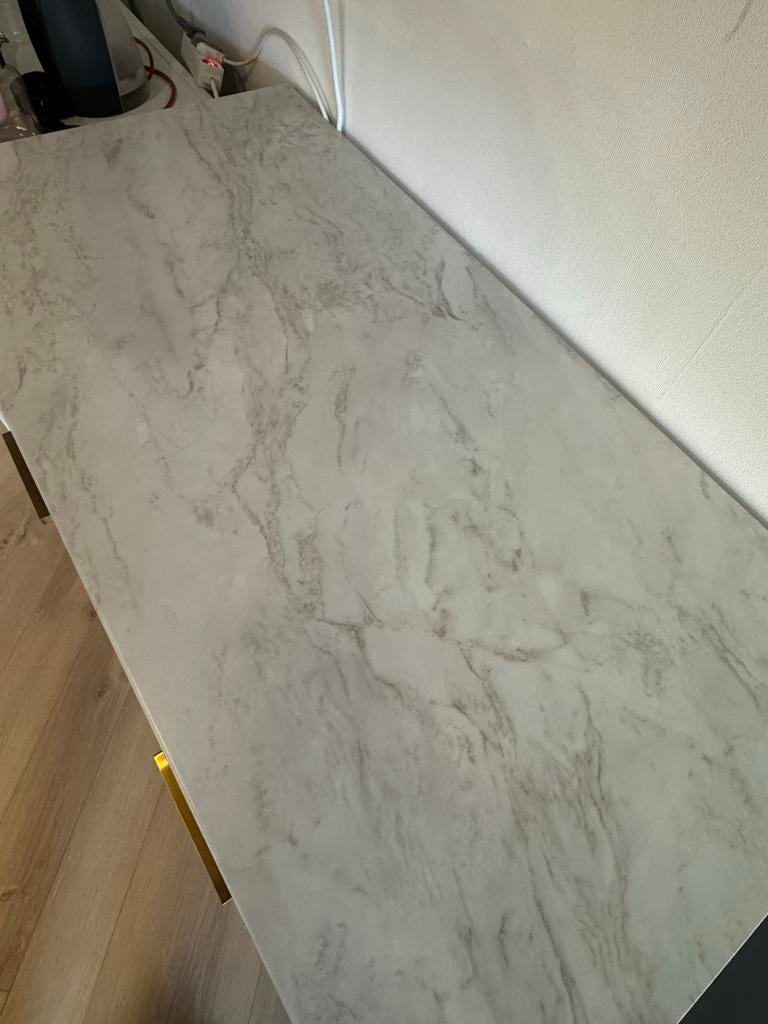 Laminaat keukenwerkblad marmerlook 122x 62cm, Ophalen, Overige typen, Zo goed als nieuw, Kunststof