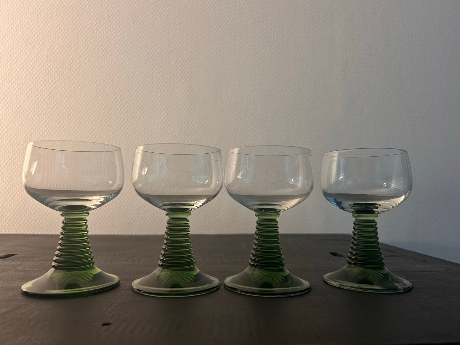 Set van 8 Roemer vintage wijnglazen (4x 0,1L, 4x 0,2L), Ophalen of Verzenden