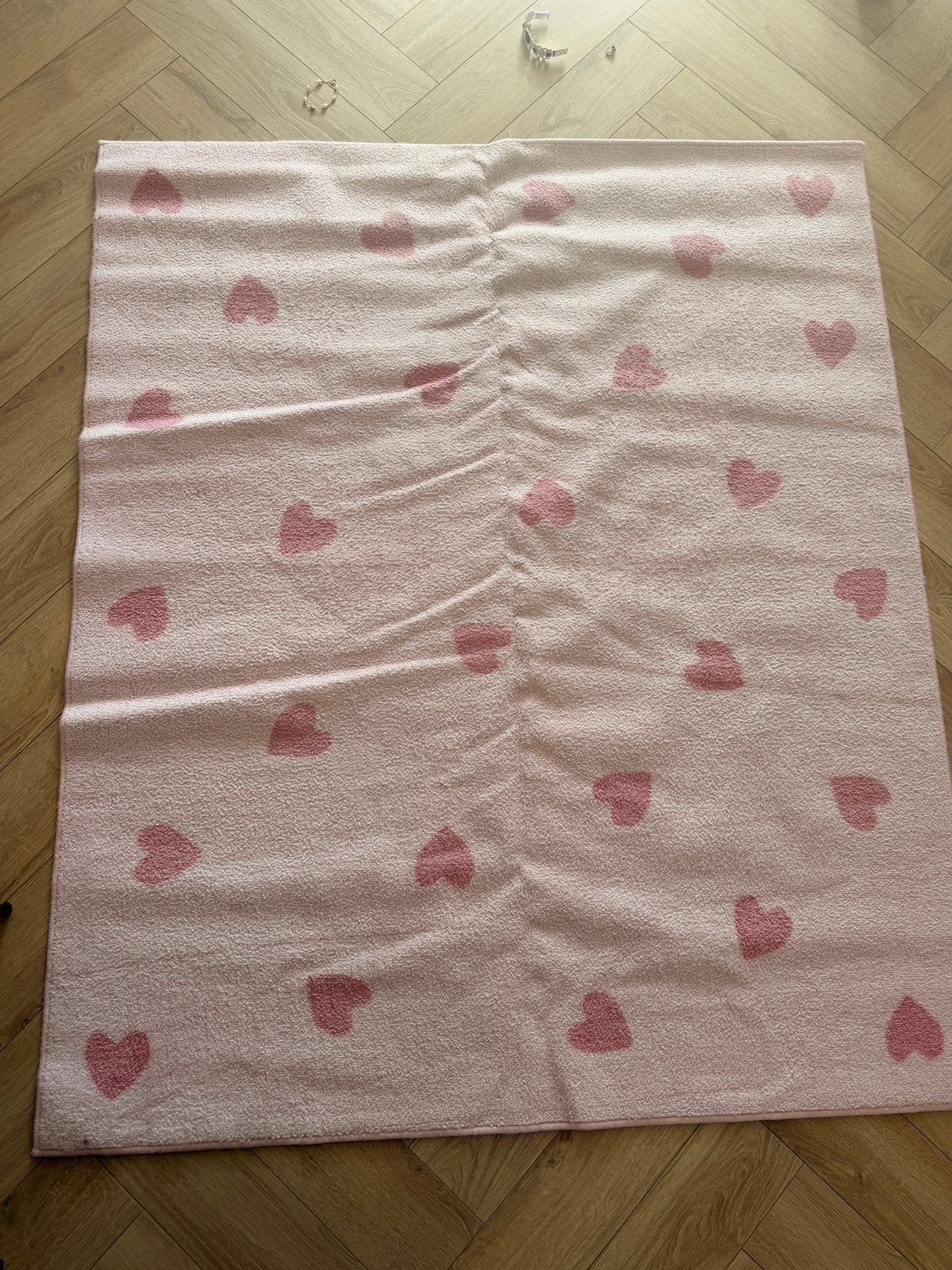 Ikea vloerkleed roze met hartjes barndrom, Ophalen, Gebruikt, 100 tot 150 cm, Roze