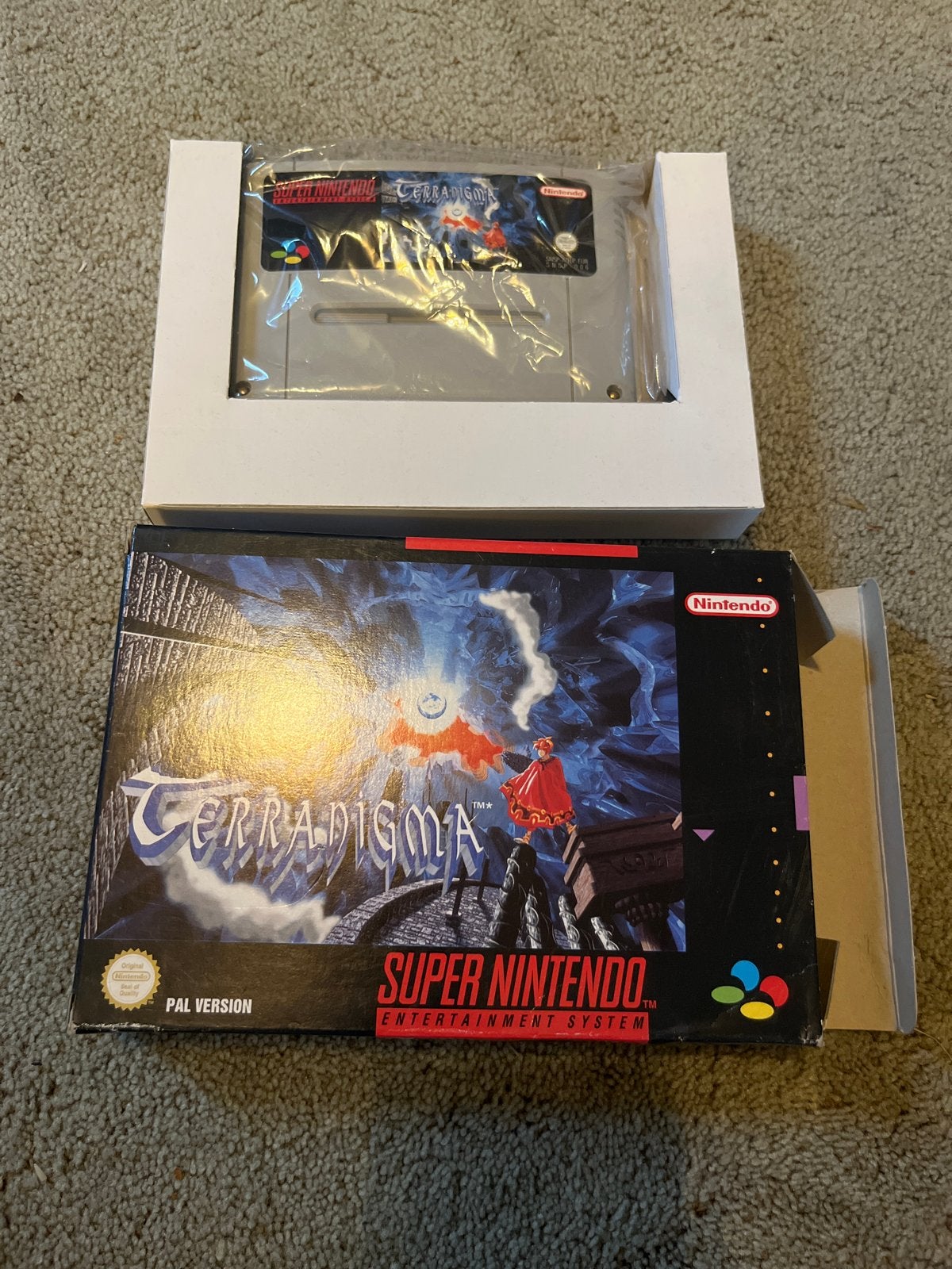 Terranigma SNES PAL - Compleet in doos (CIB), 1 speler, Ophalen of Verzenden, Zo goed als nieuw, Role Playing Game (Rpg)