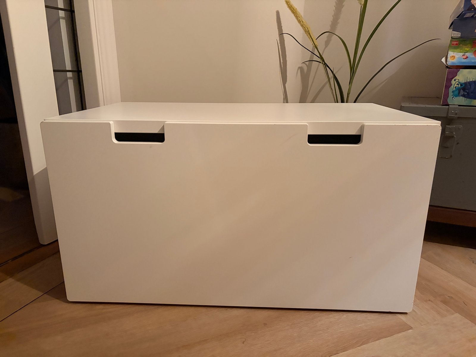 Witte speelgoedkist met lade, Ophalen, Gebruikt, 50 tot 100 cm, 75 tot 100 cm