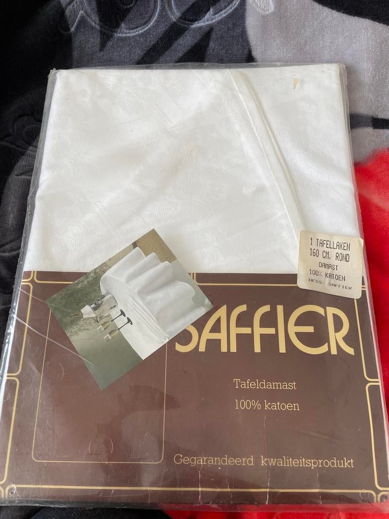Tafeldamast katoen 160 cm rond, Ophalen, Nieuw, Rond, Binnen