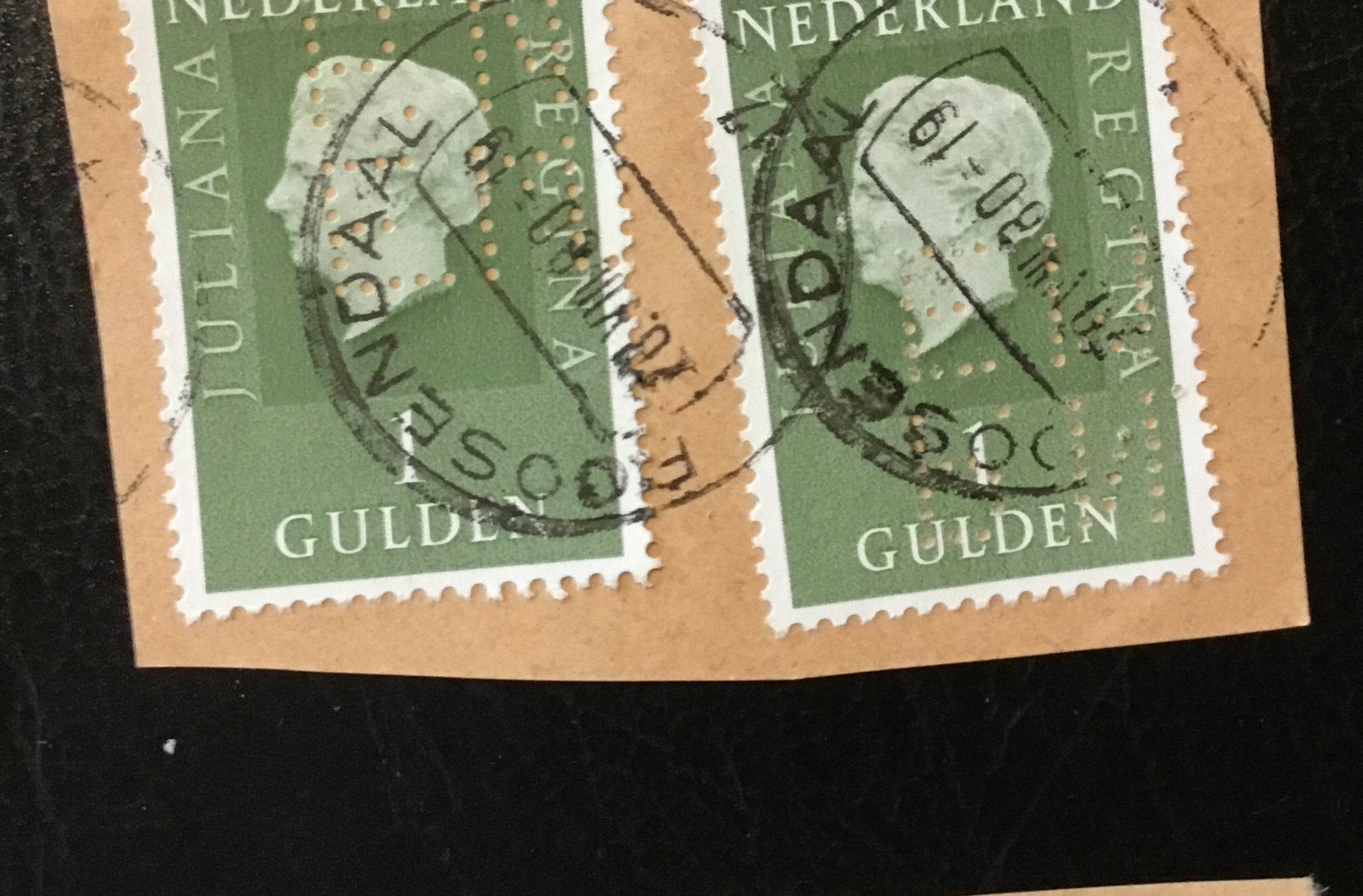 Perfins Nederland kavel per 30, Ophalen of Verzenden, Na 1940, Gestempeld
