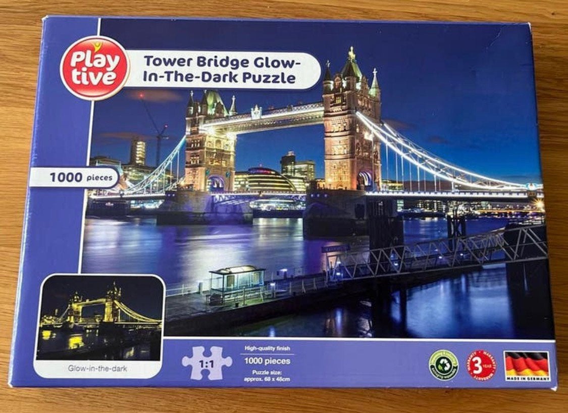 Glow in the dark legpuzzel 1000 stukjes, Ophalen of Verzenden, 500 t/m 1500 stukjes, Zo goed als nieuw, Legpuzzel