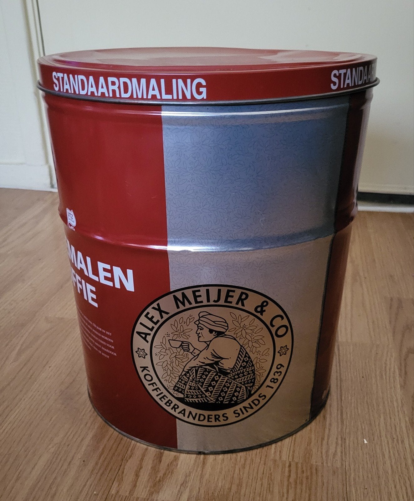 Vintage Alex Meijer & Co 5 kilo koffieblik, Verzamelen, Ophalen of Verzenden, Gebruikt, Koffie