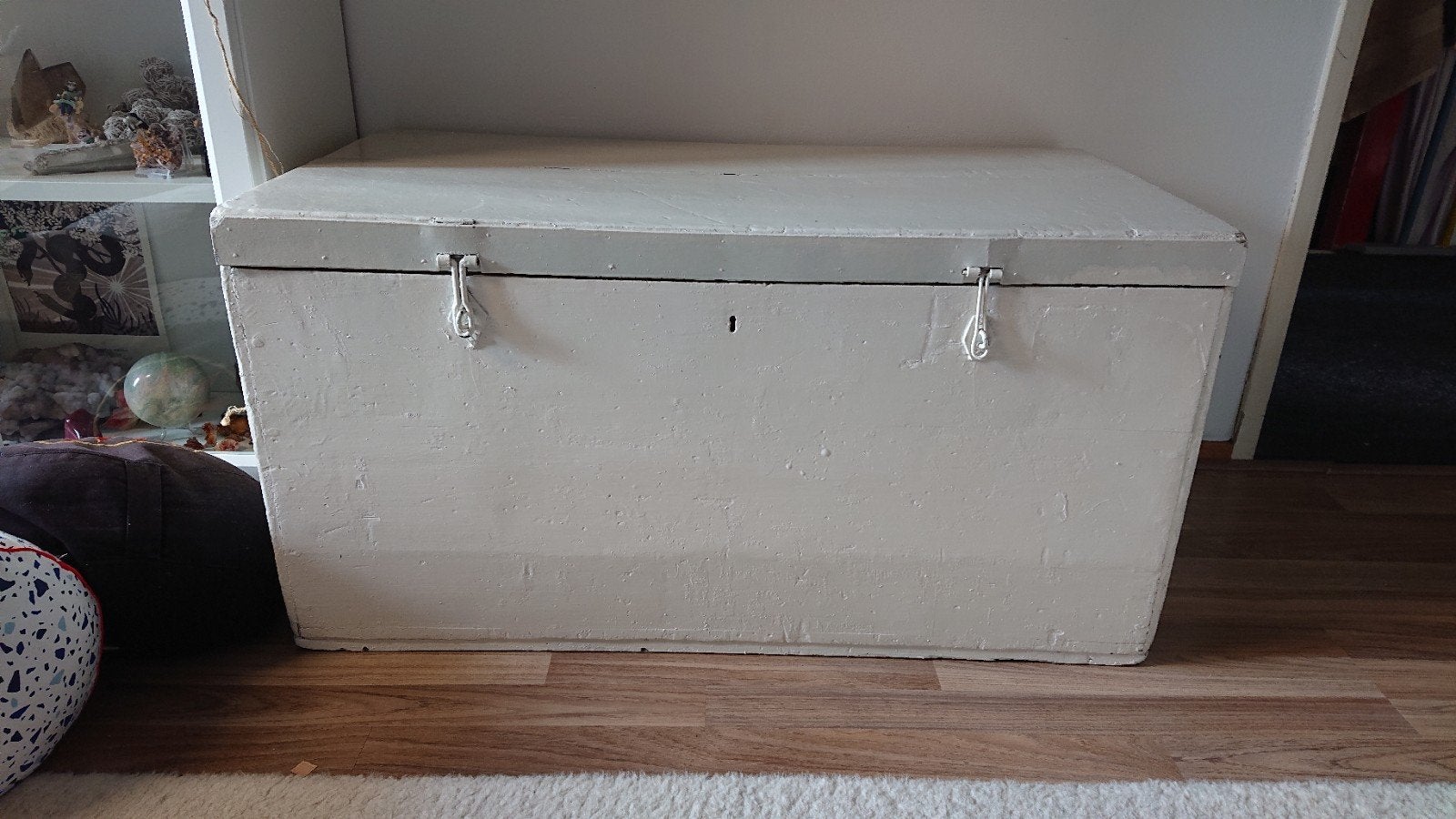 Vintage houten kist - 90x48x47 cm, Ophalen, Gebruikt, Minder dan 50 cm, 75 tot 100 cm