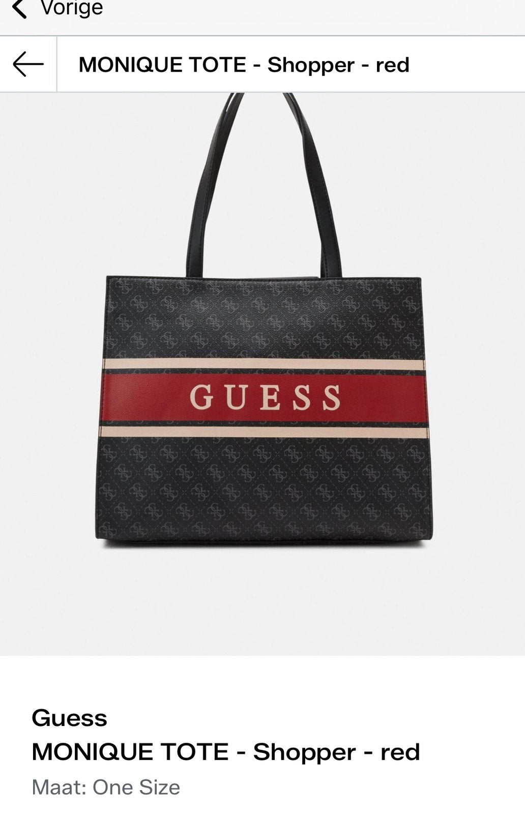 Guess tas, Ophalen of Verzenden, Zo goed als nieuw, 30 cm of meer, Minder dan 35 cm