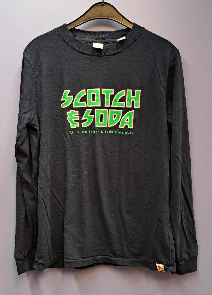 Scotch Shrunk donker blauwe longsleeve met letters 152 44238
