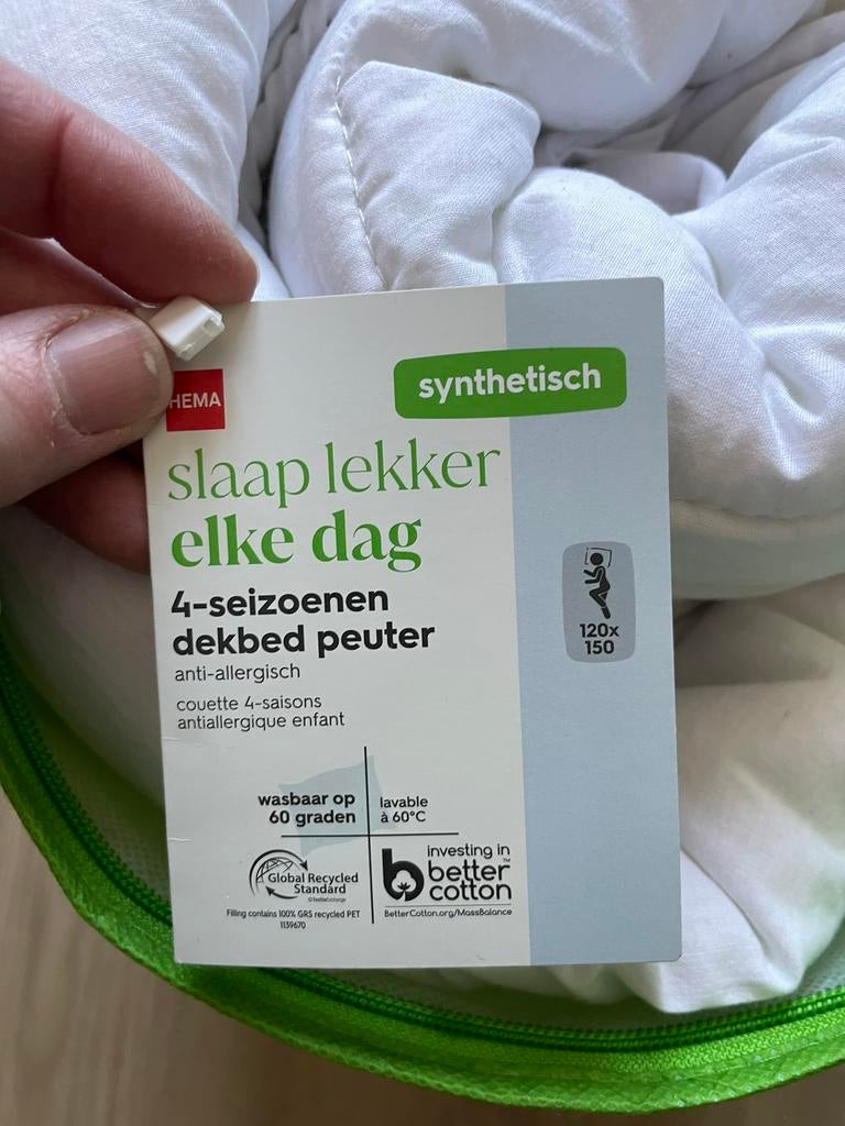 Hema 4 seizoenen dekbed 120x150 cm, Kinderen en Baby's, Kinderkamer | Beddengoed, Jongetje of Meisje, Wit, Ophalen of Verzenden