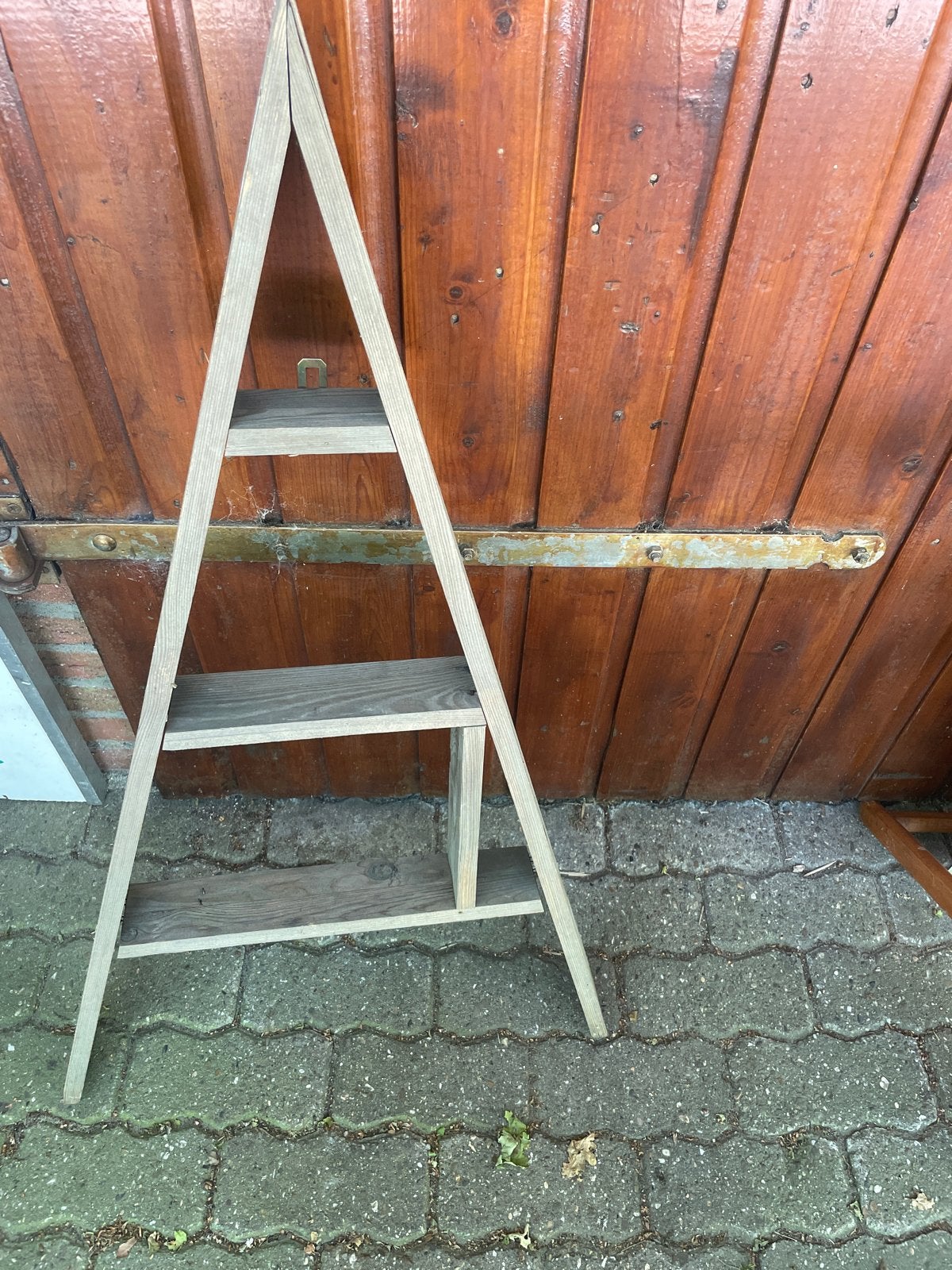 Decoratieve houten ladder met planken, Ophalen, Gebruikt