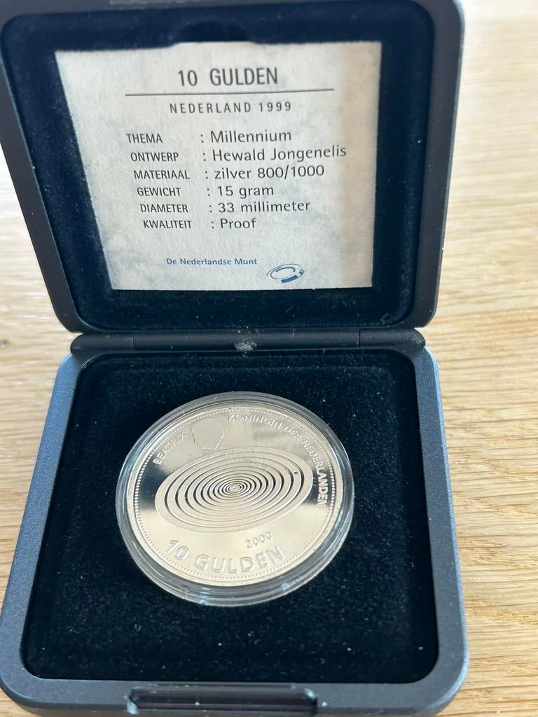 10 GULDEN 1999  ZILVER BEATRIX. PROOF ., Postzegels en Munten, Munten | Nederland, Ophalen of Verzenden, Koningin Beatrix, 10 gulden