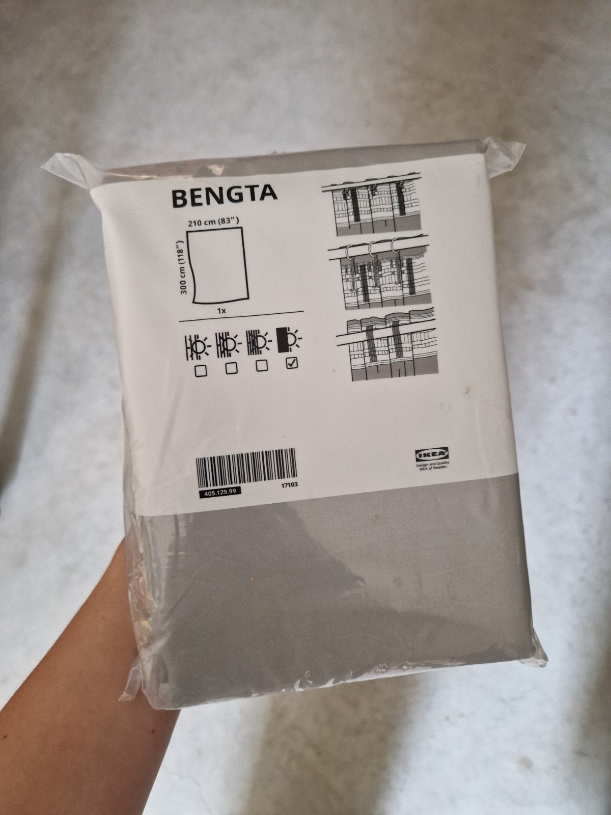 Verduisterend gordijn grijs Bengta Ikea, Ophalen, Verduisterend, Gordijn, IKEA