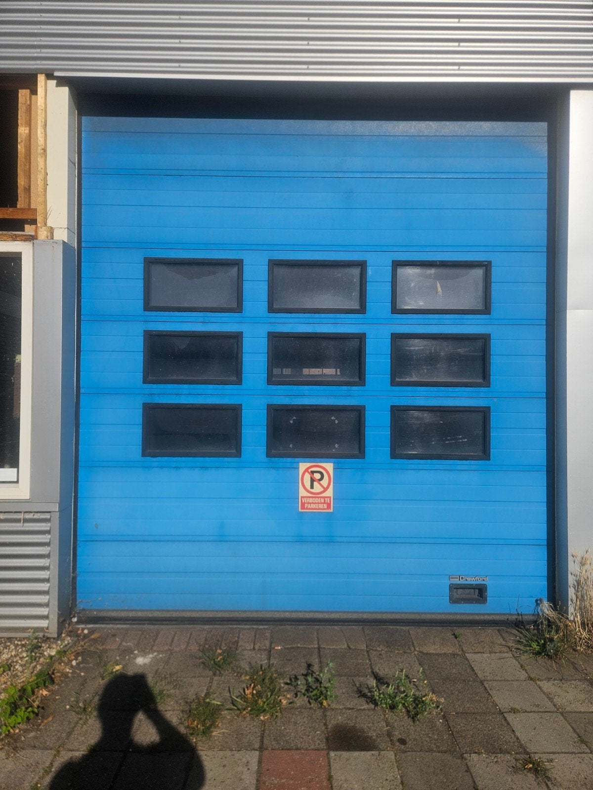 2x Overhead roldeuren 3300x3500mm, 1x elektrisch, 1x hand, Ophalen, Garagedeur, Metaal, Gebruikt