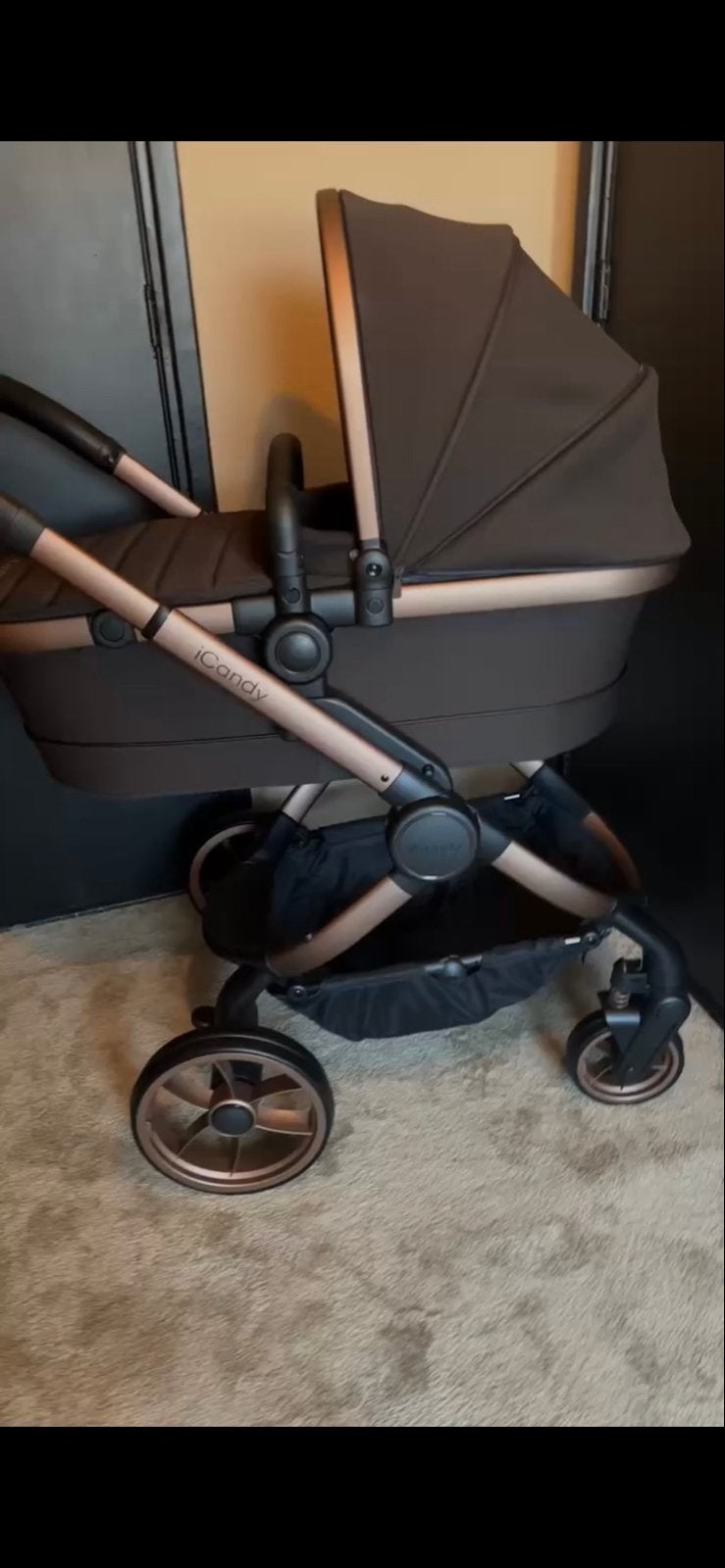 iCandy Peach 7 Kinderwagen Complete Bundel Pecan, Gebruikt, Met reiswieg, Ophalen, Kinderwagen