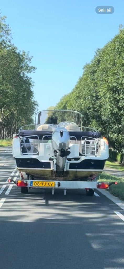 Consoleboot marine open 550 met trailer 90PK, Watersport en Boten, Gebruikt, Viertaktmotor, 90 pk, Ophalen