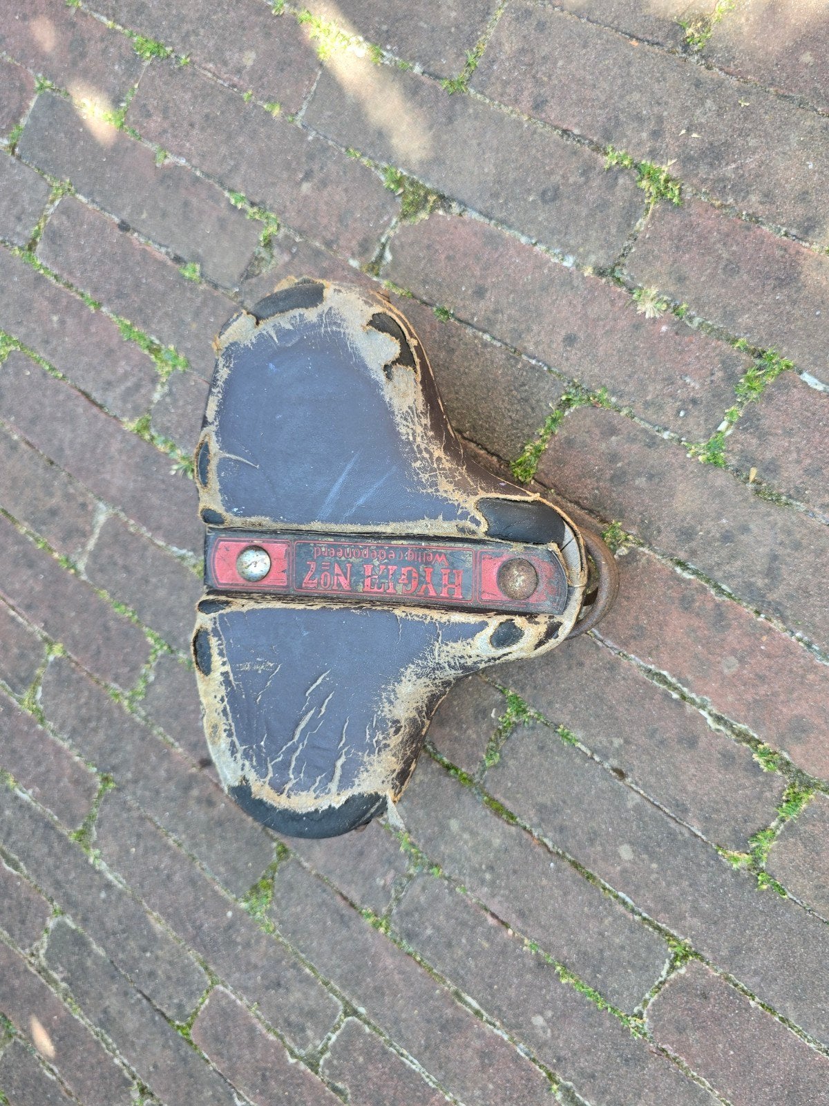Antiek fietszadel Hygia No.7 - Voor de liefhebber, Gebruikt, Leer, Hygia, Ophalen of Verzenden