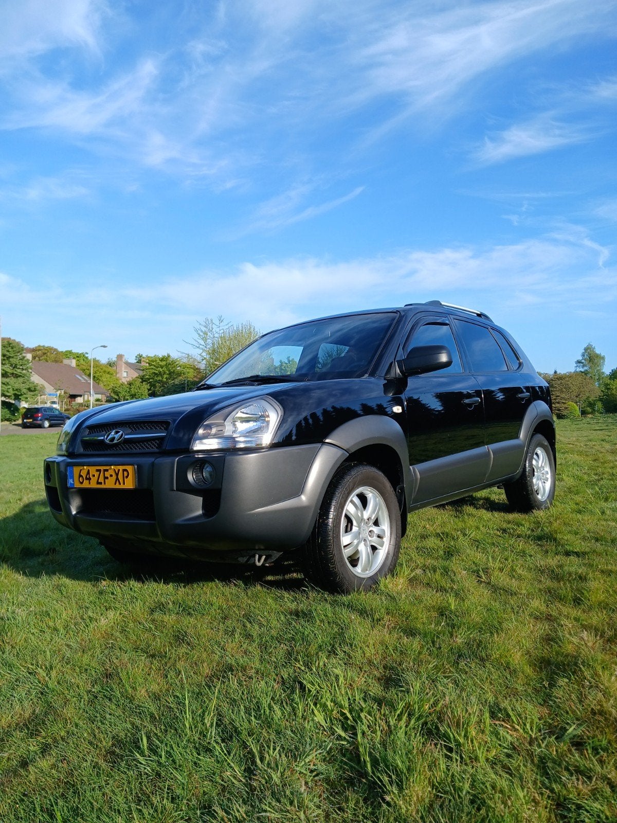 Hyundai Tucson 2.0 I 2WD 2008 Zwart, Auto's, Zwart, 4 cilinders, Zwart, Origineel Nederlands