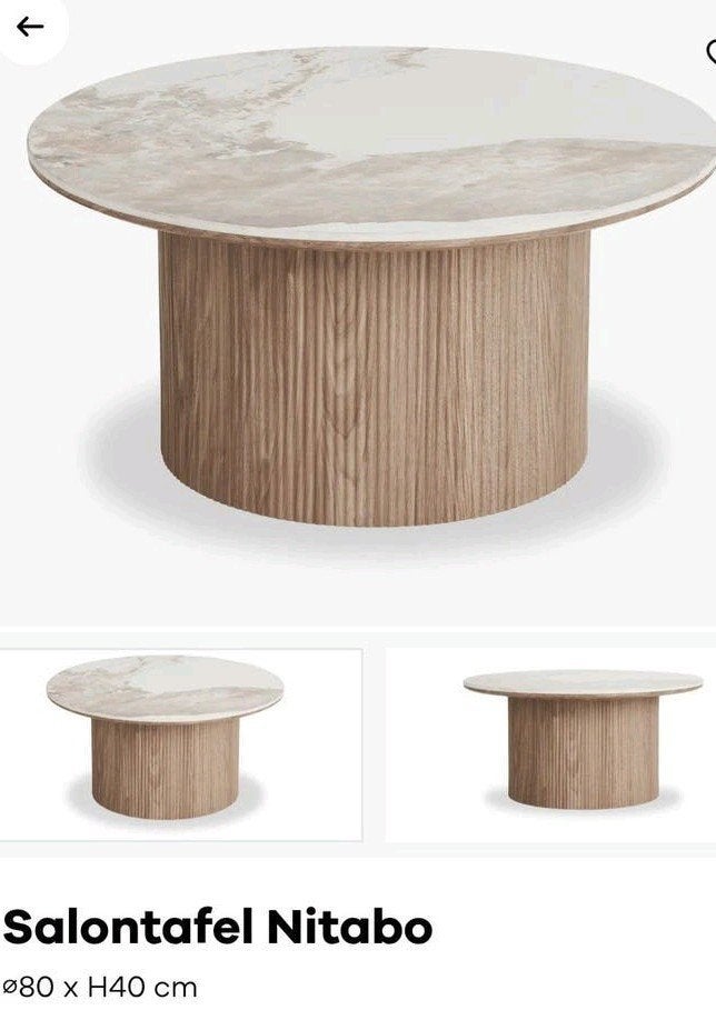 Nieuw salontafel faktuur aanwezig, Huis en Inrichting, Ophalen, Minder dan 50 cm, Rond, Nieuw