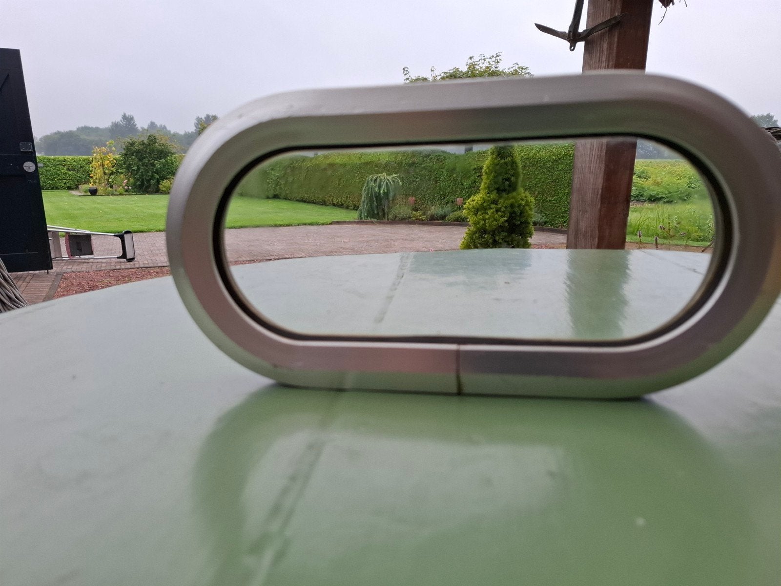 Aluminium ovaal patrijspoort van N.C. Bjerg,KGS. Denemarken, Ophalen of Verzenden, Gebruikt, Overige typen