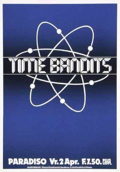 Time Bandits Paradiso Poster Vr. 2 Apr 1982, Ophalen of Verzenden, Gebruikt, Poster, Artwork of Schilderij