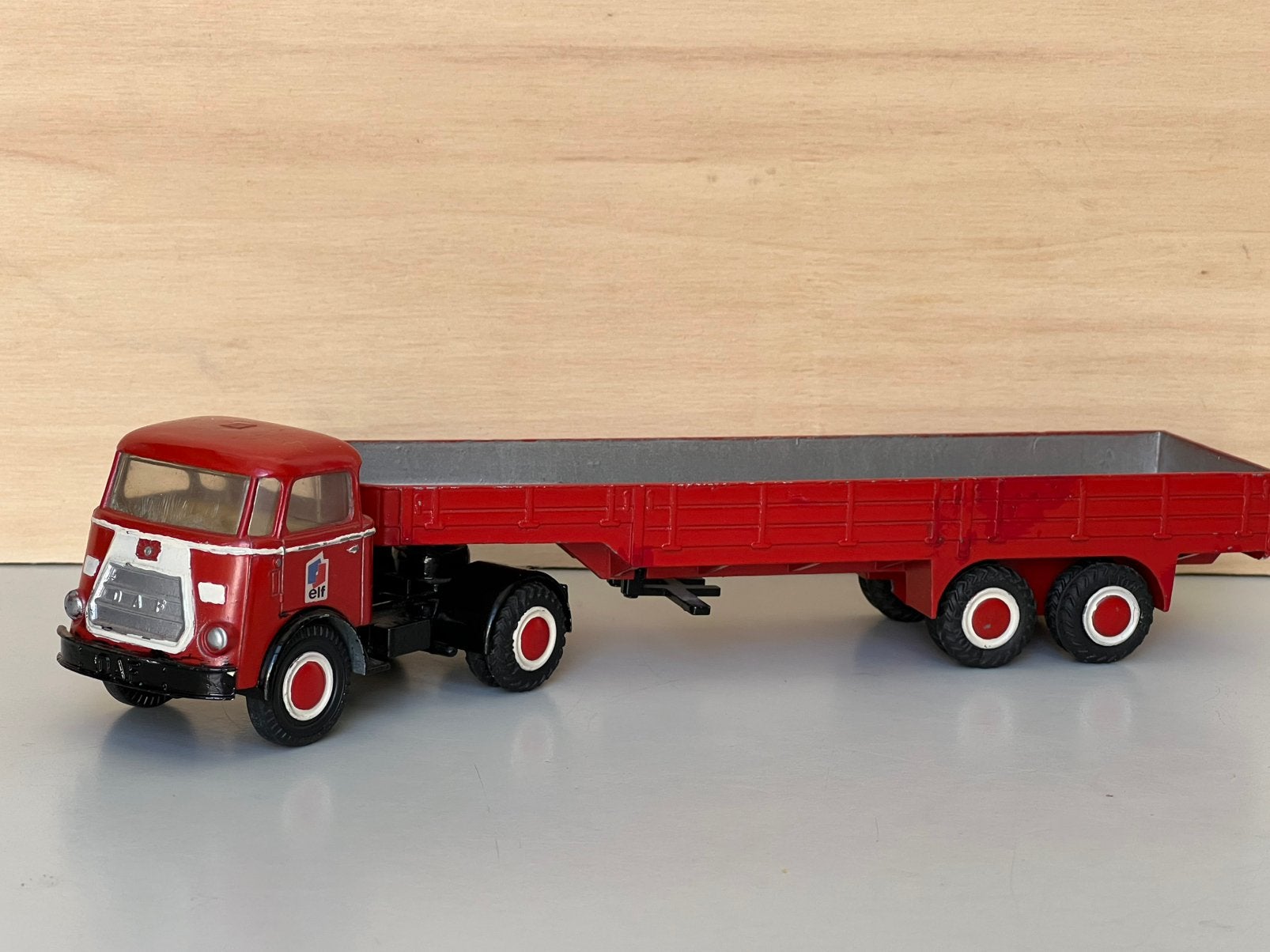 Daf kikker met zwanenhals oplegger., Ophalen of Verzenden, Zo goed als nieuw, Bus of Vrachtwagen, Lion Toys